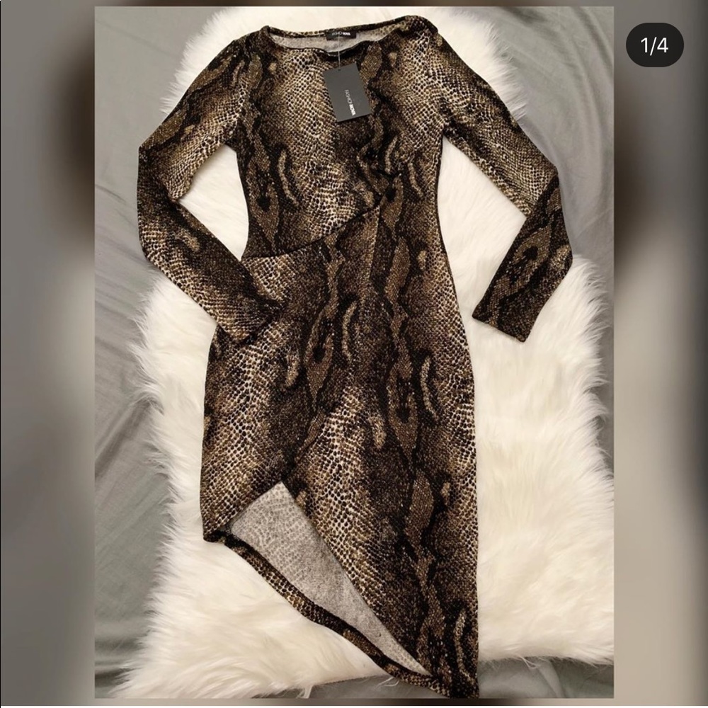 Fashion Nova Snake Print Dress